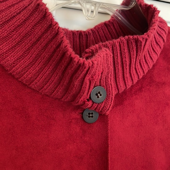 J Jill, suede and sweater vest with mock turtleneck - Picture 2 of 4